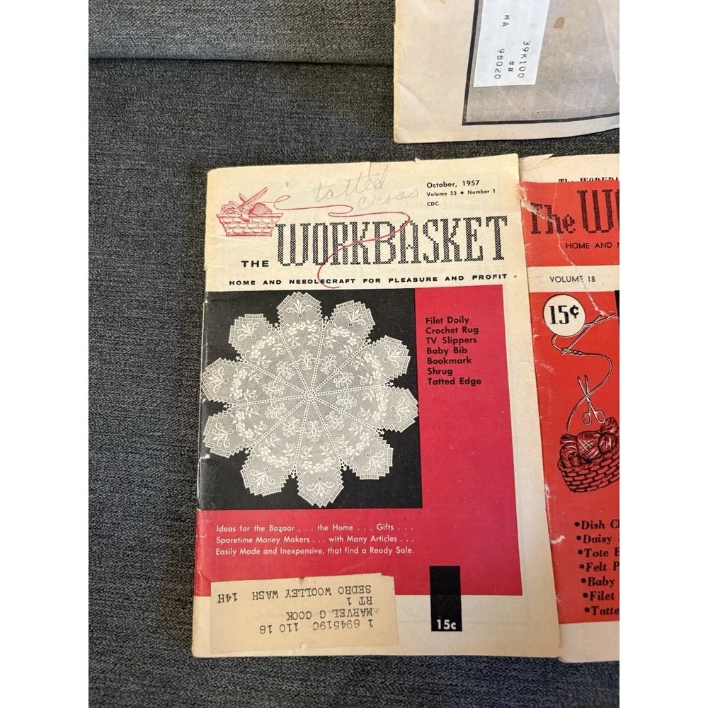 Vintage Lot‎ 6 The Workbasket Magazine Crochet, Knit, Sewing Crafting 1950s